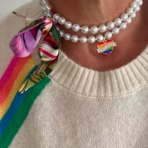 collier perles bonjour cocotte